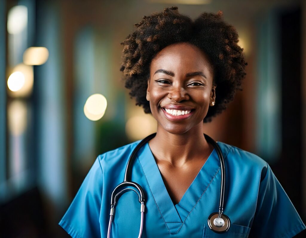 A Women's Health Nurse Practitioner smiling.