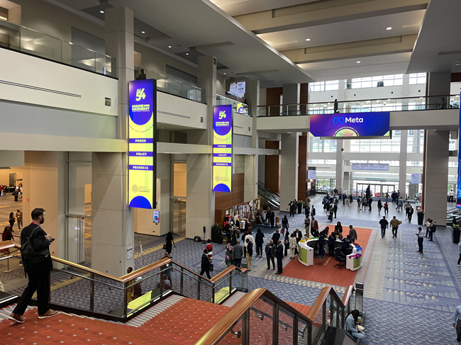 Attendees at the Congressional Black Caucus Foundation Annual Legislative Conference in Washington, DC, networking at the Walter E. Washington Convention Center.